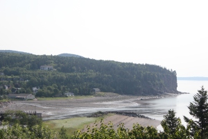 The view from our campsite in Fundy National Park 